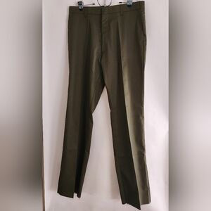 Olive Green Military Dress Pants NWOT 38" Waist Unhemmed Inseam 37"